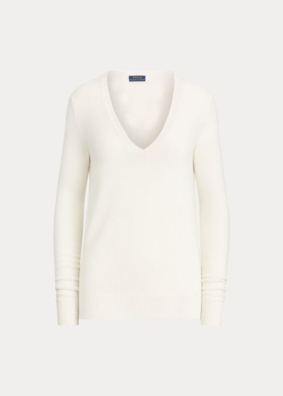 Women's Polo Ralph Lauren Washable Cashmere V-Neck Sweater | 563208BSC